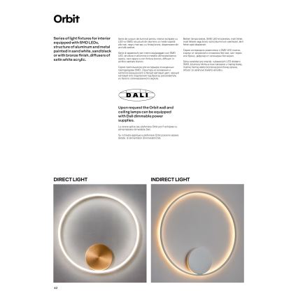 Redo 01-1699 - LED sienas gaismeklis ORBIT LED/28W/230V