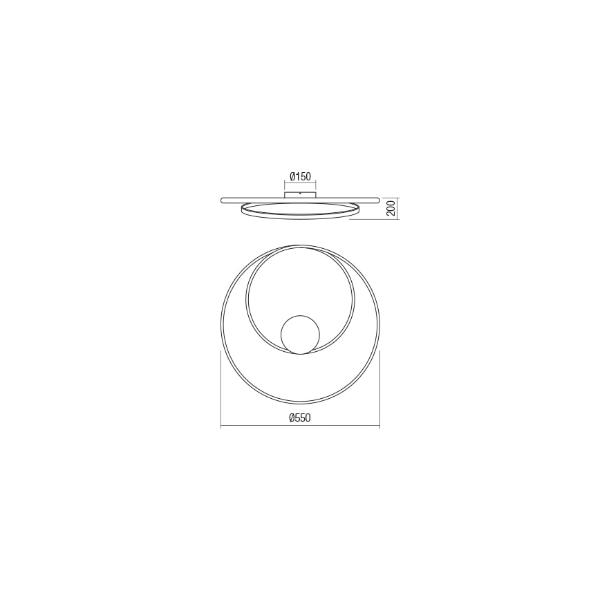 Redo 01-1792 - LED Aptumšojama griestu lampa TORSION LED/30W/230V bronza