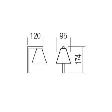 Redo 01-2216 - Sienas lampa ZUMA 1xGU10/15W/230V melna/zelta