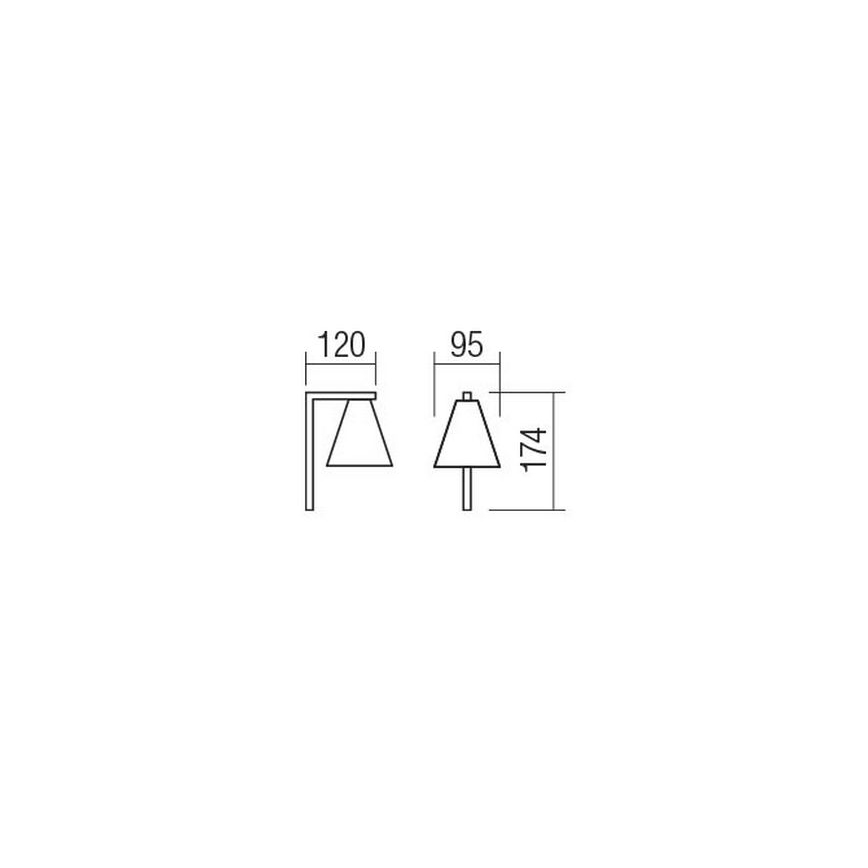 Redo 01-2216 - Sienas lampa ZUMA 1xGU10/15W/230V melna/zelta