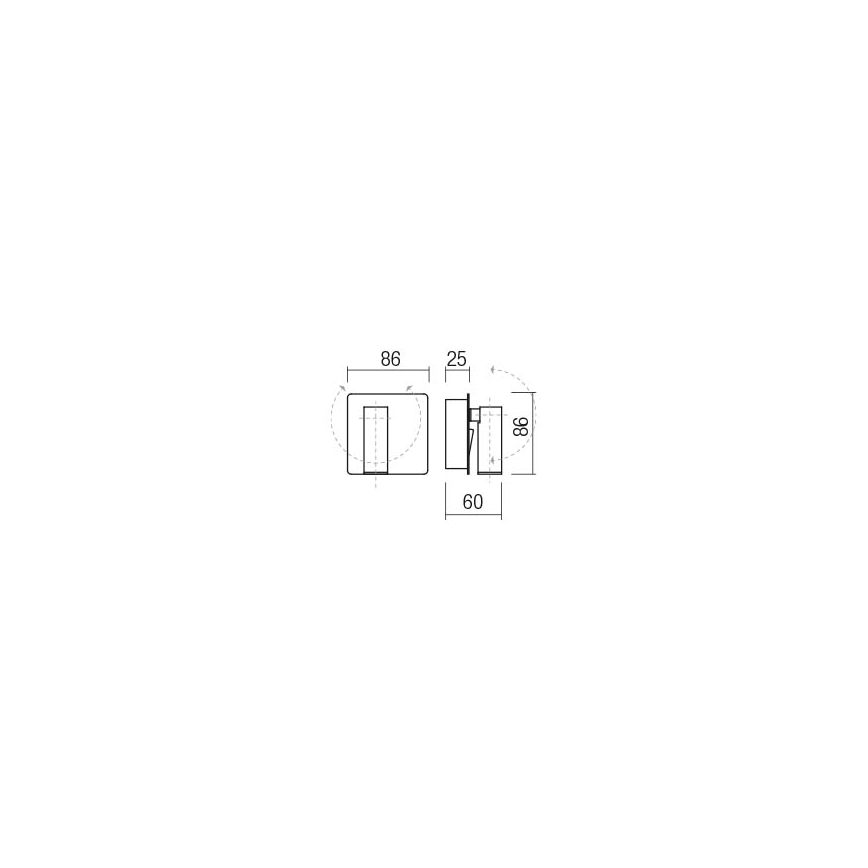 Redo 01-2338 - LED Sienas starmetis TOMIX LED/3,2W/230V balta