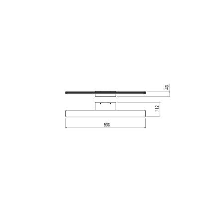 Redo 01-2504 - LED Vannas istabas spoguļa apgaismojums BARRIO LED/17,25W/230V 60 cm CRI 90 IP44 melna
