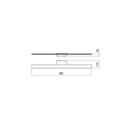 Redo 01-2507 - LED Vannas istabas spoguļa apgaismojums BARRIO LED/27,39W/230V 90 cm CRI 90 IP44 balta
