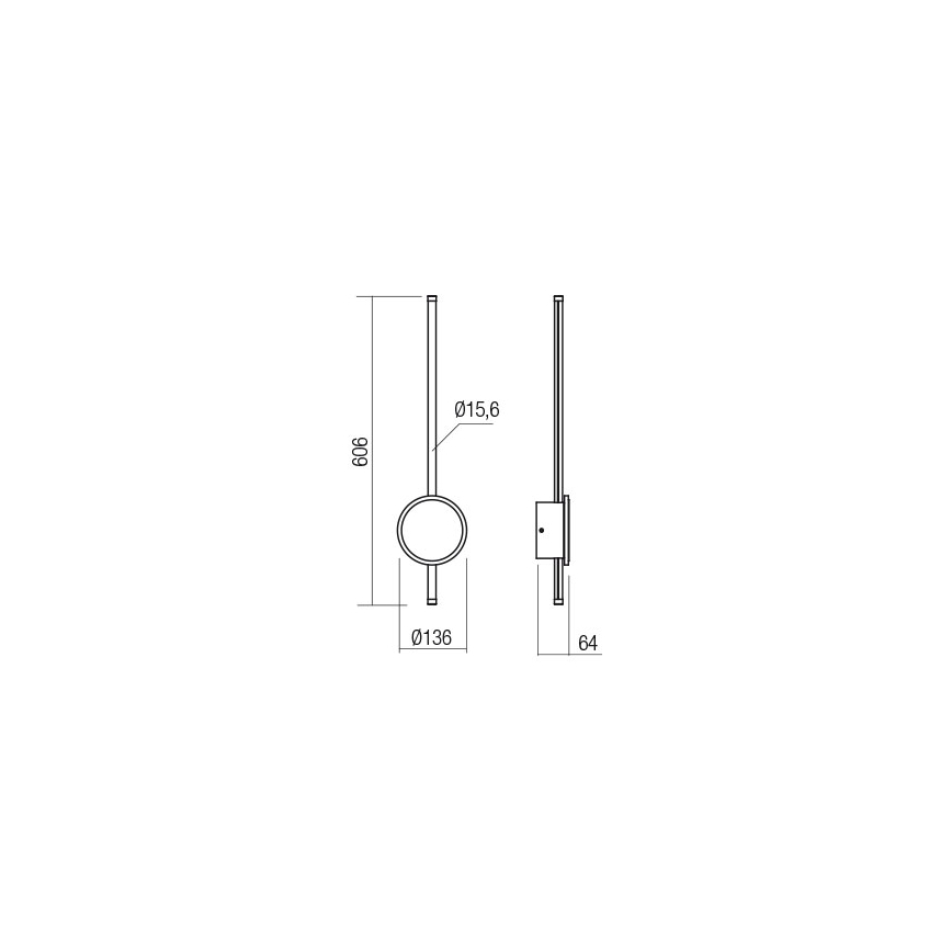 Redo 01-2699 - LED Sienas lampa DIAZ LED/18W/230V CRI 90 balta