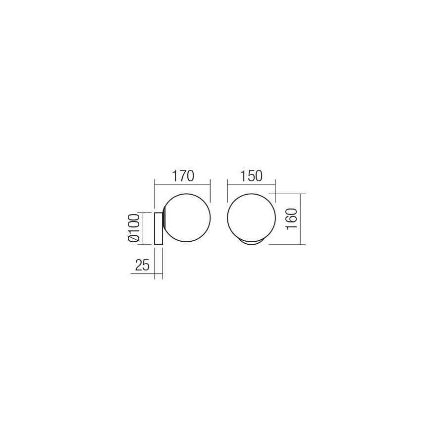 Redo 01-2713 - Sienas lampa VOLLEY 1xE14/28W/230V zelta