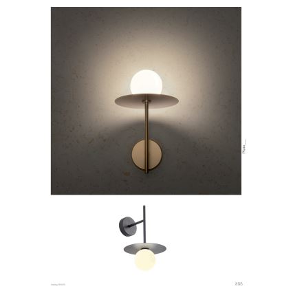 Redo 01-2726 - Sienas lampa PLATO 1xG9/10W/230V melna