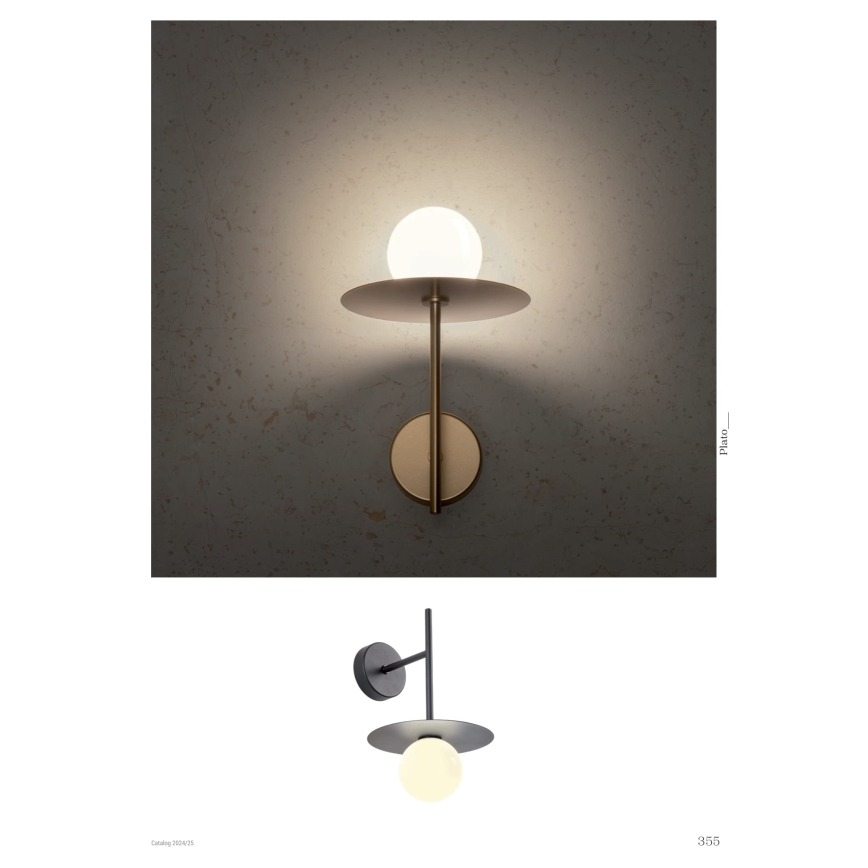 Redo 01-2726 - Sienas lampa PLATO 1xG9/10W/230V melna