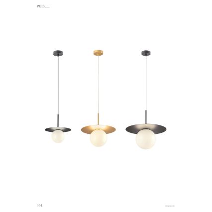 Redo 01-2727 - Lustra ar auklu PLATO 1xG9/10W/230V d. 20 cm zelta