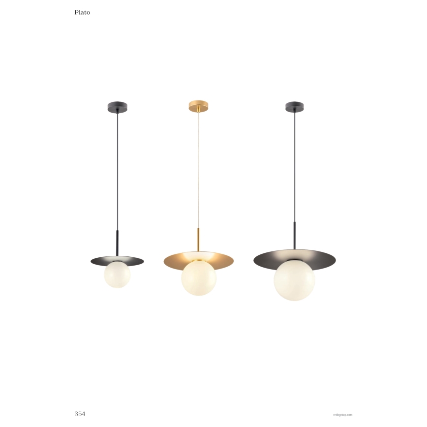 Redo 01-2727 - Lustra ar auklu PLATO 1xG9/10W/230V d. 20 cm zelta