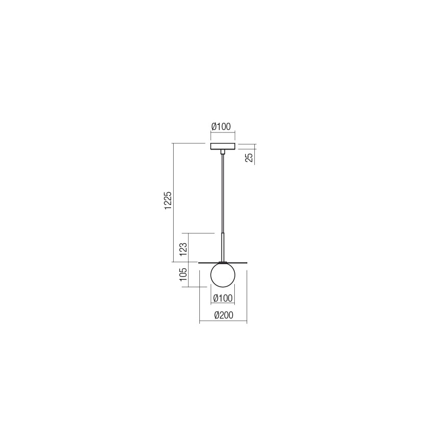 Redo 01-2727 - Lustra ar auklu PLATO 1xG9/10W/230V d. 20 cm zelta