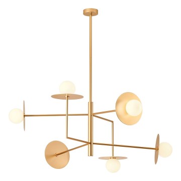 Redo 01-2733 - Lustra ar stieni PLATO 6xG9/10W/230V zelta