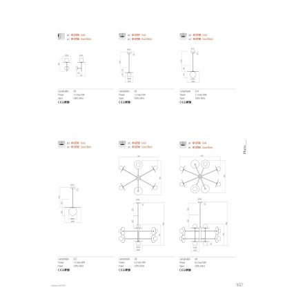 Redo 01-2733 - Lustra ar stieni PLATO 6xG9/10W/230V zelta