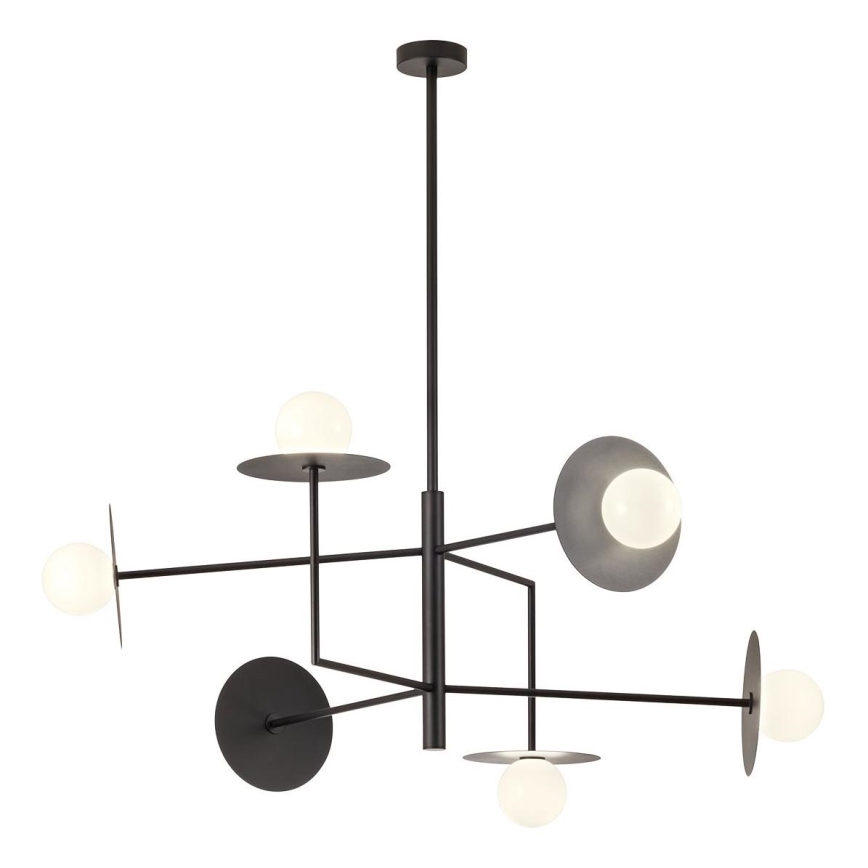 Redo 01-2734 - Lustra ar stieni PLATO 6xG9/10W/230V melna