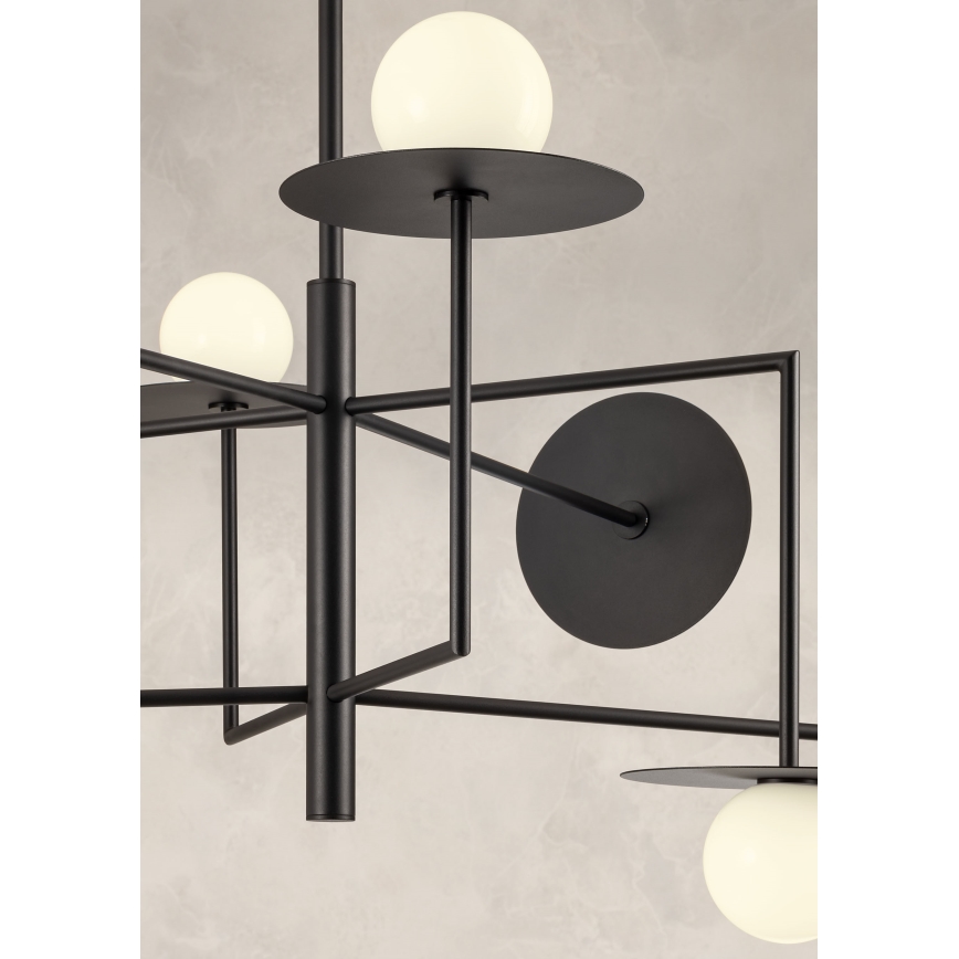 Redo 01-2734 - Lustra ar stieni PLATO 6xG9/10W/230V melna