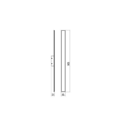 Redo 01-2769 - LED Sienas lampa WAPI LED/23W/230V 90,5 cm melna