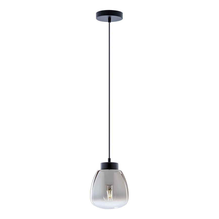 Redo 01-3196 - Lustra ar auklu LUKE 1xE27/42W/230V d. 17 cm melna