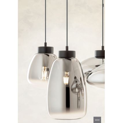 Redo 01-3197 - Lustra ar auklu LUKE 3xE27/42W/230V d. 46 cm melna