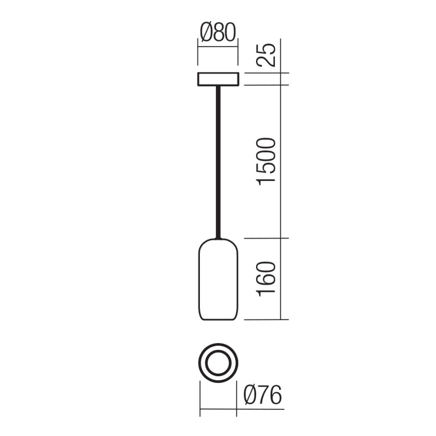 Redo 01-3475 - Lustra ar auklu BOOM 1xGU10/10W/230V d. 7,6 cm zaļa