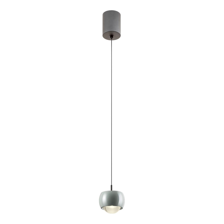 Redo 01-3549 - LED Lustra ar auklu AVES LED/12W/230V d. 9,6 cm CRI 90 pelēka