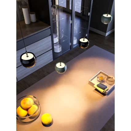 Redo 01-3549 - LED Lustra ar auklu AVES LED/12W/230V d. 9,6 cm CRI 90 pelēka