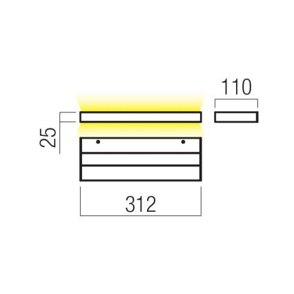 Redo 01-3552 - LED Sienas lampa SEED LED/15W/230V balta