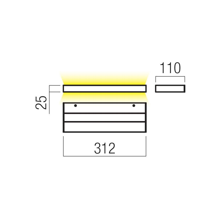Redo 01-3552 - LED Sienas lampa SEED LED/15W/230V balta