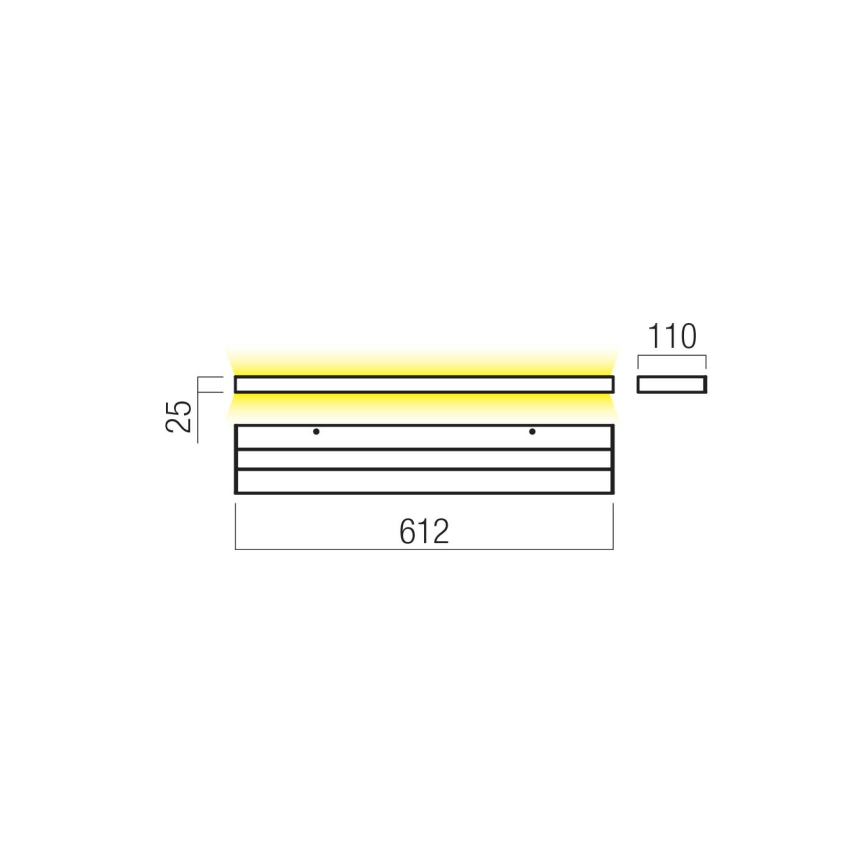 Redo 01-3554 - LED Sienas lampa SEED LED/30W/230V balta