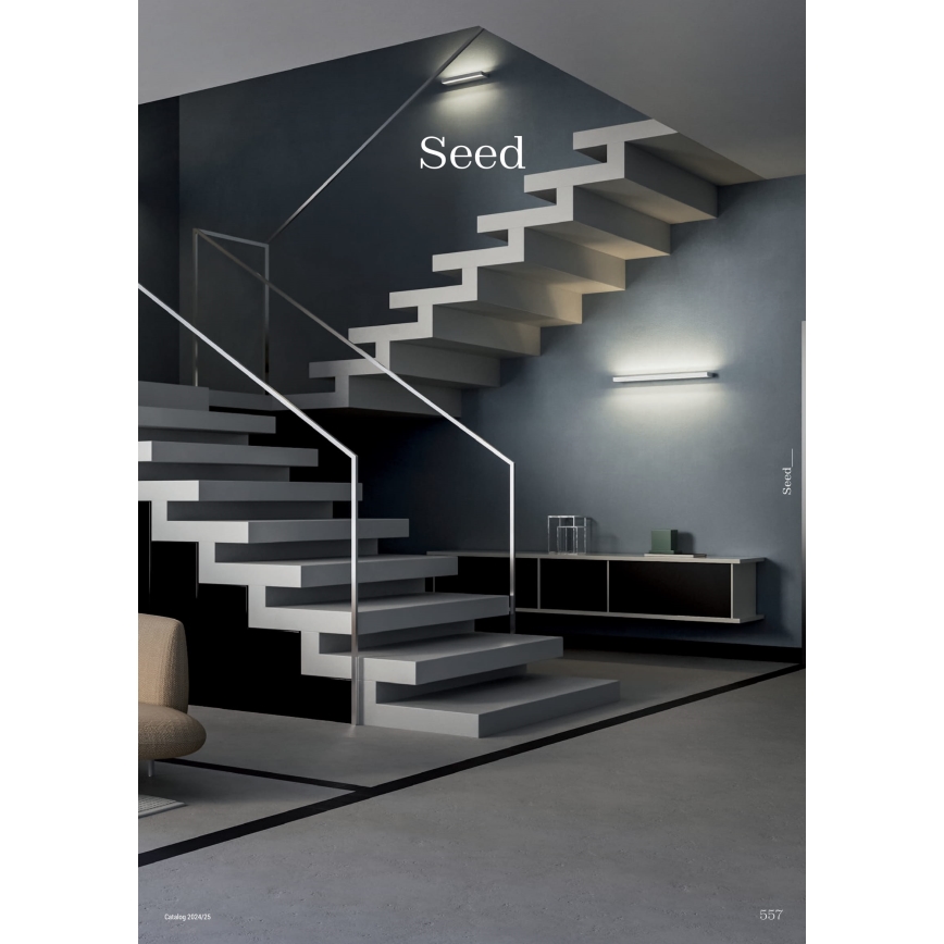 Redo 01-3555 - LED Sienas lampa SEED LED/30W/230V melna