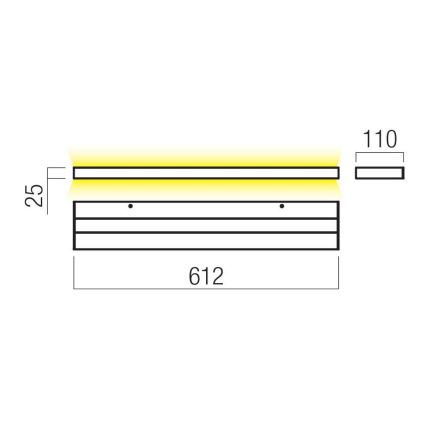 Redo 01-3555 - LED Sienas lampa SEED LED/30W/230V melna