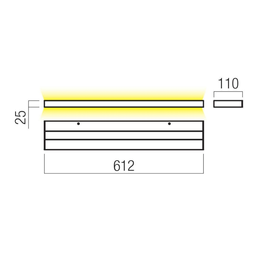 Redo 01-3555 - LED Sienas lampa SEED LED/30W/230V melna