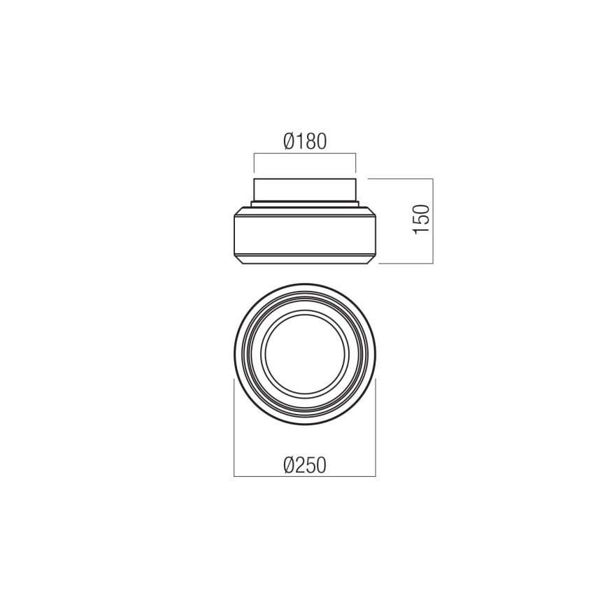 Redo 01-3588 - LED Griestu lampa SOLERA LED/18W/230V d. 25 cm CRI 93 3000/4000K pelēka
