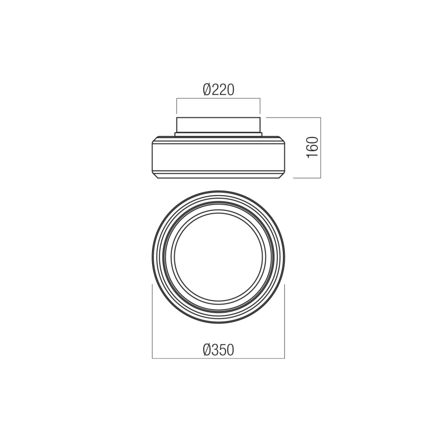 Redo 01-3589 - LED Griestu lampa SOLERA LED/24W/230V d. 35 cm CRI 93 3000/4000K pelēka
