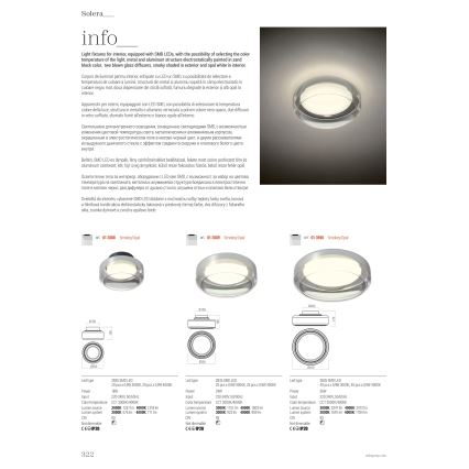 Redo 01-3590 - LED Griestu lampa SOLERA LED/36W/230V d. 45 cm CRI 93 3000/4000K pelēka