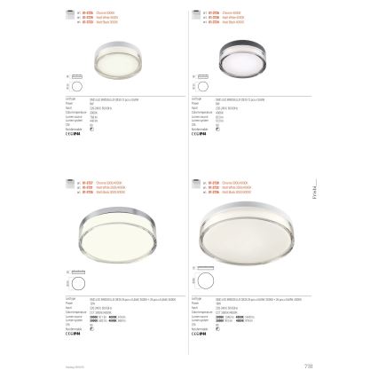 Redo 01-3727 - LED Vannas istabas griestu lampa FRISBI LED/12W/230V d. 23 cm CRI 90 3000/4000K IP44 spīdīgi hromēts