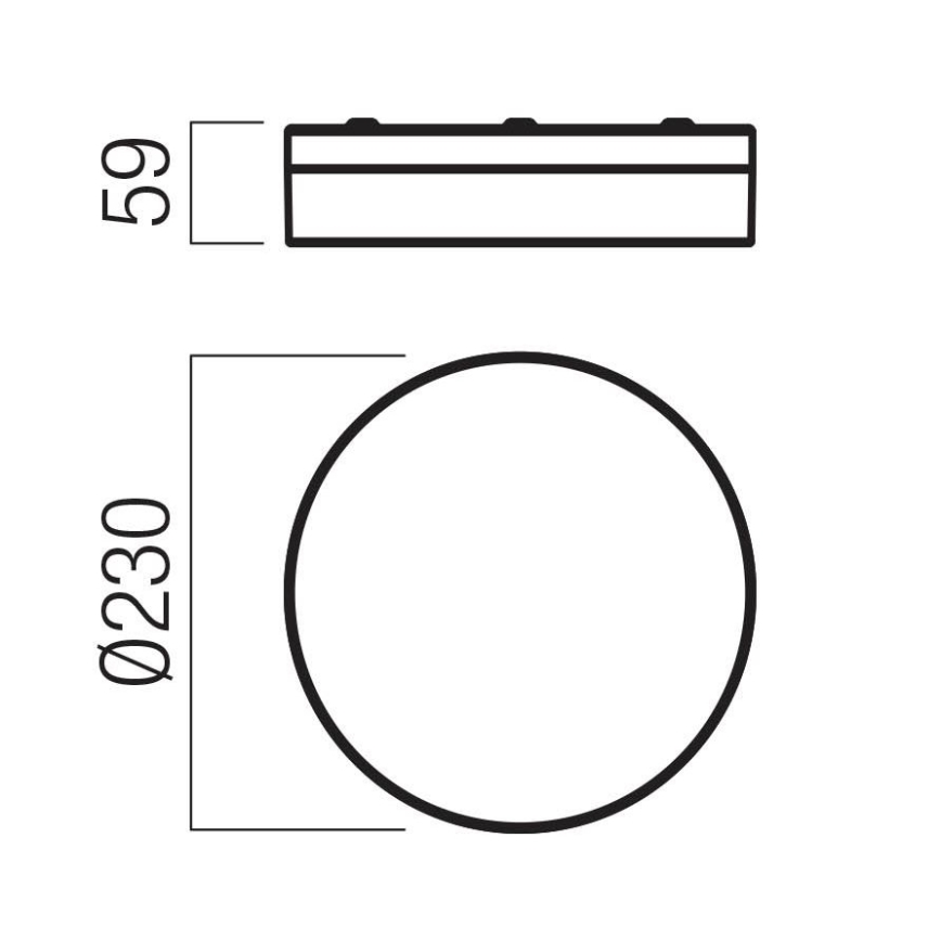 Redo 01-3735 - LED Vannas istabas griestu lampa FRISBI LED/12W/230V d. 23 cm CRI 90 3000/4000K IP44 melna
