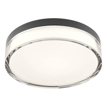 Redo 01-3735 - LED Vannas istabas griestu lampa FRISBI LED/12W/230V d. 23 cm CRI 90 3000/4000K IP44 melna