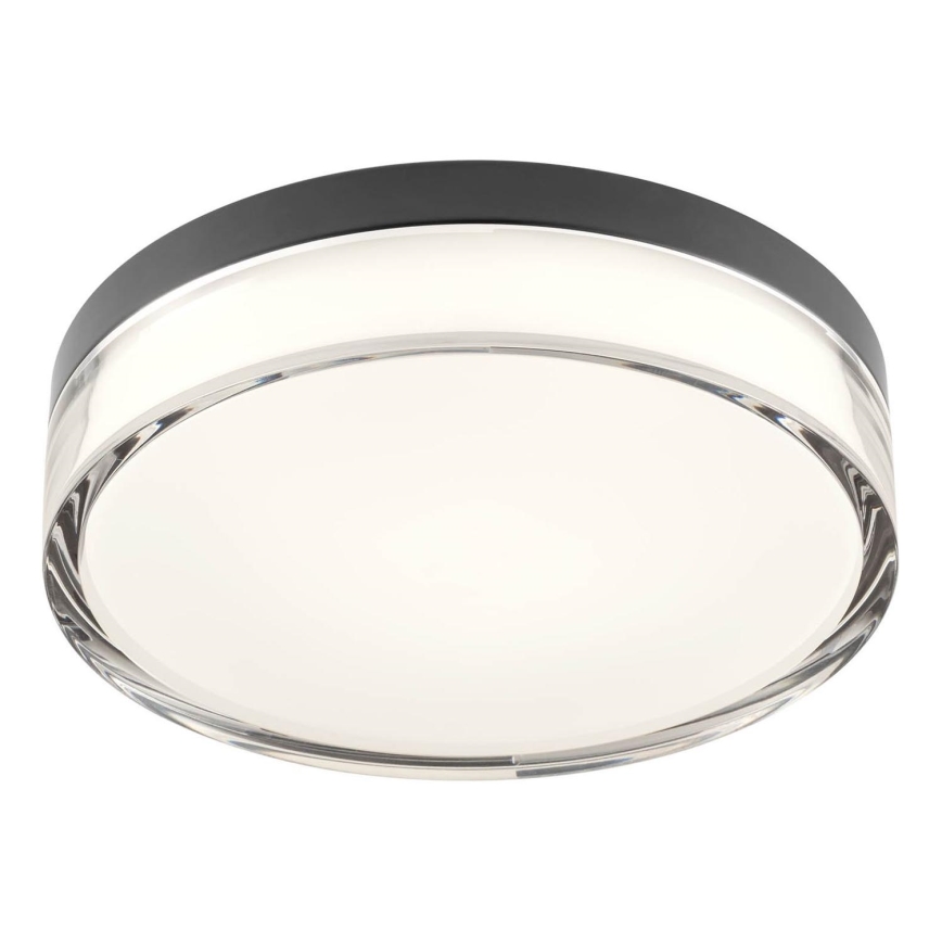 Redo 01-3735 - LED Vannas istabas griestu lampa FRISBI LED/12W/230V d. 23 cm CRI 90 3000/4000K IP44 melna