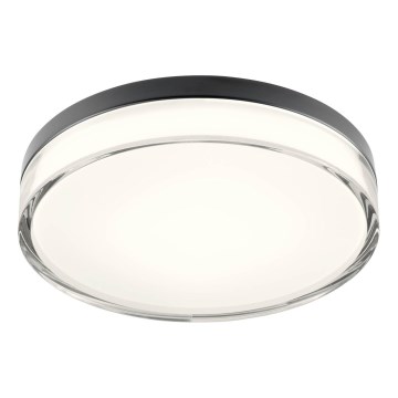 Redo 01-3736 - LED Vannas istabas griestu lampa FRISBI LED/18W/230V d. 28 cm CRI 90 3000/4000K IP44 melna