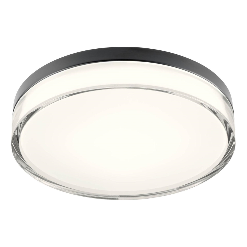 Redo 01-3736 - LED Vannas istabas griestu lampa FRISBI LED/18W/230V d. 28 cm CRI 90 3000/4000K IP44 melna