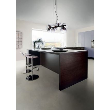 Redo 01-3989 - Lustra ar auklu ASTRA 9xG9/8W/230V melna