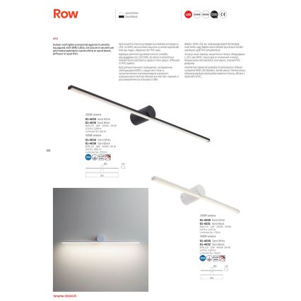 Redo 01-4036 - LED Vannas istabas spoguļa apgaismojums ROW LED/18W/230V 90 cm IP44 melna