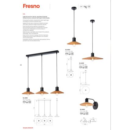 Redo 01-4053 - Sienas lampa FRESNO 1xE27/42W/230V