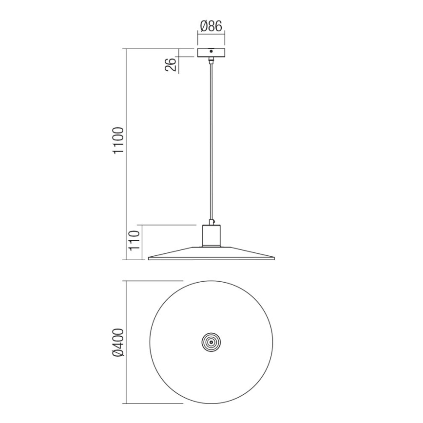 Redo 01-4055 - Lustra ar auklu FRESNO 1xE27/42W/230V d. 40 cm