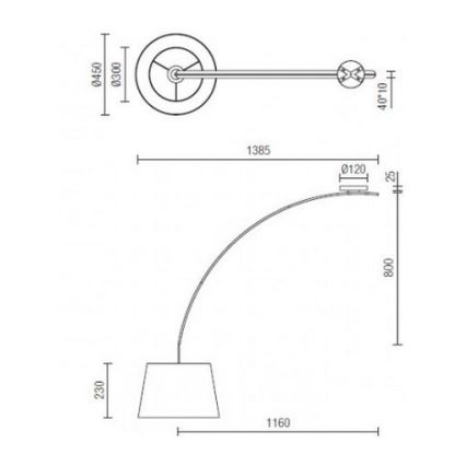 Redo 02-382 - Griestu lampa SWAP 1xE27/42W/230V pelēka