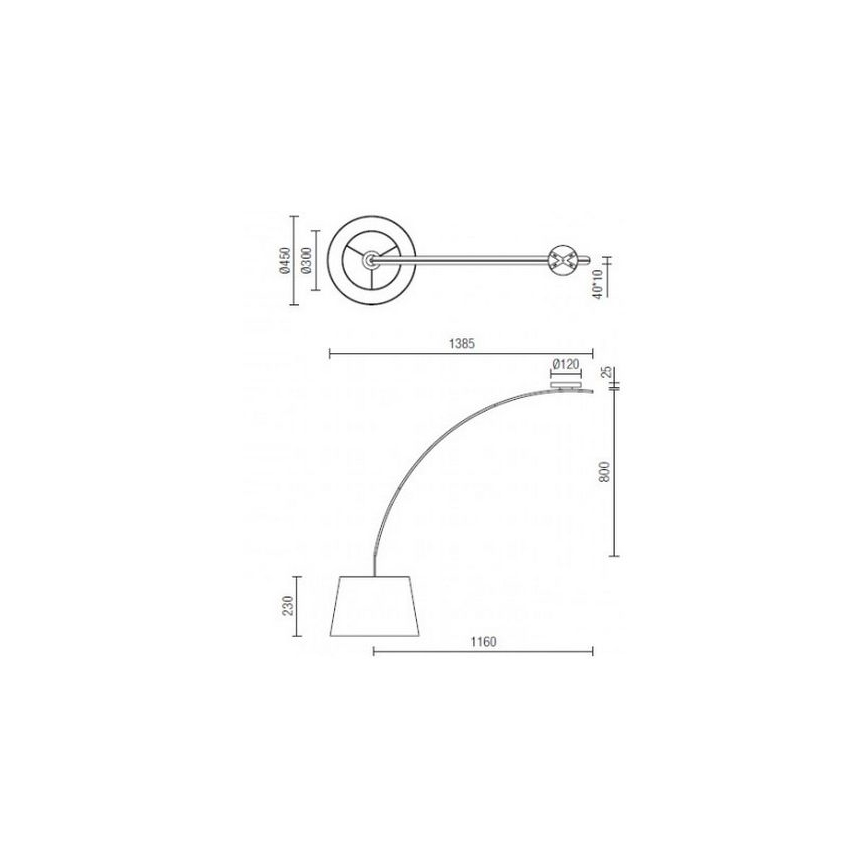 Redo 02-382 - Griestu lampa SWAP 1xE27/42W/230V pelēka