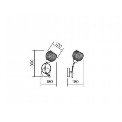 Redo 02-793 - Sienas lampa ANNE 1xE14/28W/230V