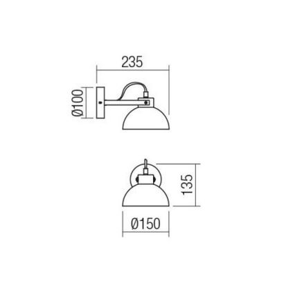 Redo 04-510 - Bērnu sienas lampa EOLO 1xE27/42W/230V