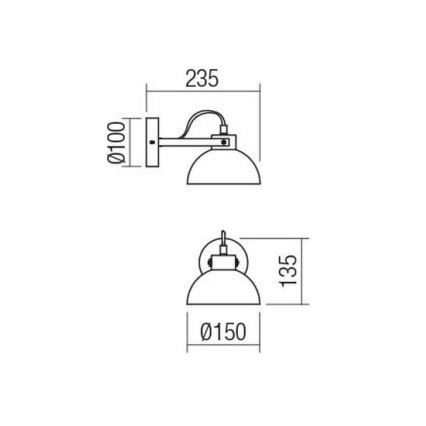 Redo 04-511 - Bērnu sienas lampa EOLO 1xE27/42W/230V