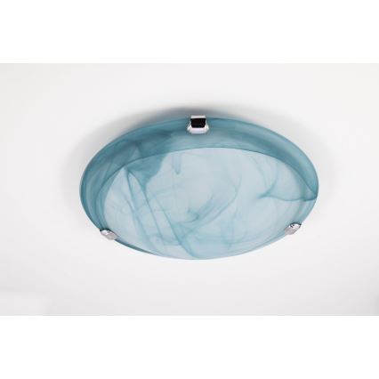 Redo 05-390 - Griestu lampa VIRGINIA 1xE27/42W/230V d. 30 cm zila
