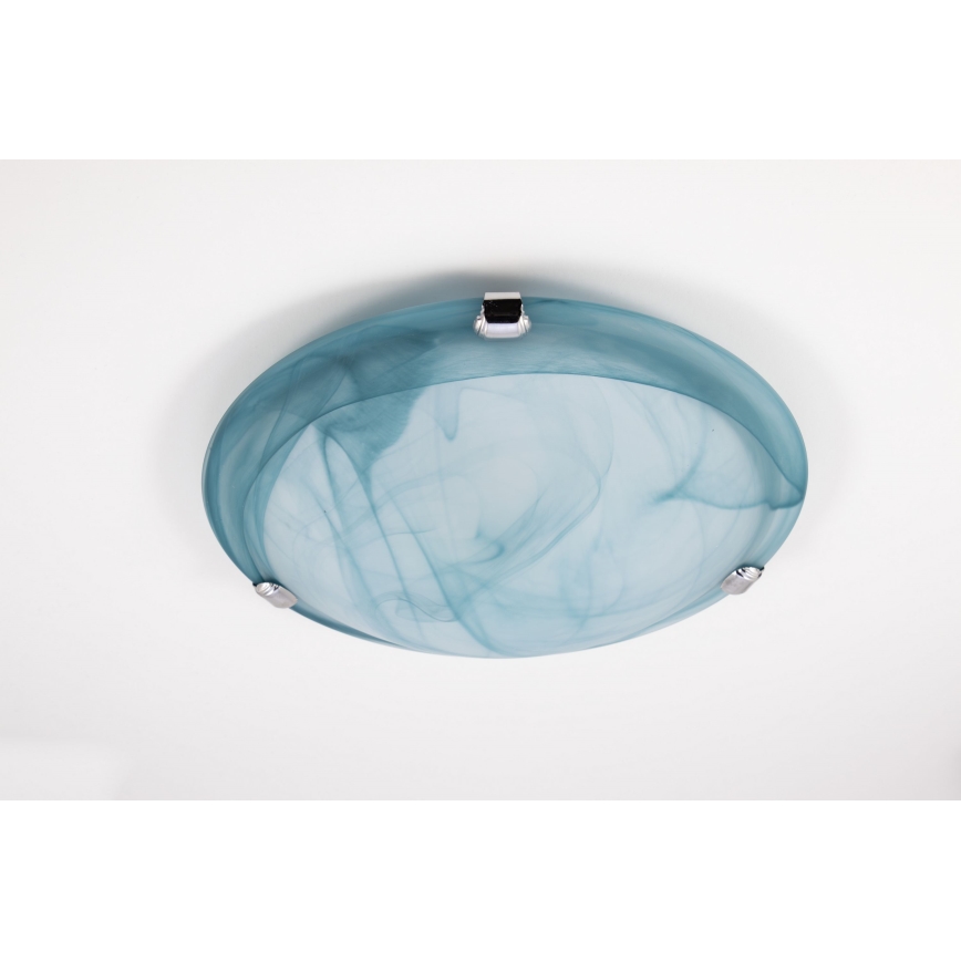 Redo 05-390 - Griestu lampa VIRGINIA 1xE27/42W/230V d. 30 cm zila